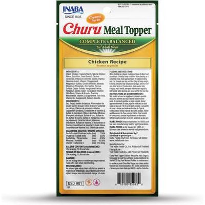 Aderezo para comida para perros con receta de pollo Churu, 24 unidades