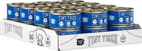 Bundle: Tiny Tiger Chunks in EXTRA Gravy Tuna Canned Food + Lickables Variety Pack Bisque Cat Treat & Topper