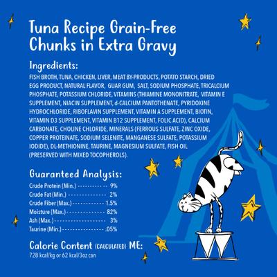 Bundle: Tiny Tiger Chunks in EXTRA Gravy Tuna Canned Food + Lickables Variety Pack Bisque Cat Treat & Topper