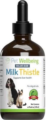 Milk Thistle Bacon Flavored Liquid Liver Supplement for Dogs & Cats, 4-oz bottle
