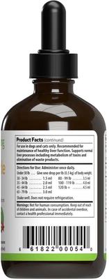 Milk Thistle Bacon Flavored Liquid Liver Supplement for Dogs & Cats, 4-oz bottle