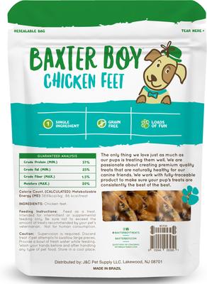Galletas masticables naturales para perros Chicken Feet, 20 unidades