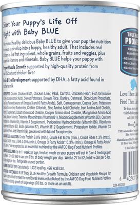 Bundle: Blue Buffalo Baby BLUE Healthy Growth Formula Natural Puppy Dry Dog Food, Chicken & Brown Rice Recipe 11-lb + Wet Food, Chicken & Vegetable Recipe