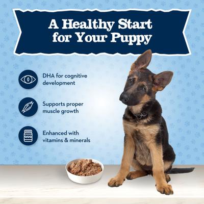 Bundle: Blue Buffalo Baby BLUE Healthy Growth Formula Natural Puppy Dry Dog Food, Chicken & Brown Rice Recipe 11-lb + Wet Food, Chicken & Vegetable Recipe
