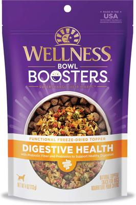Paquete: Alimento seco Wellness CORE Digestive Health Wholesome Grains con pollo y arroz integral + Bowl Boosters Digestive Health Dry Food Topper