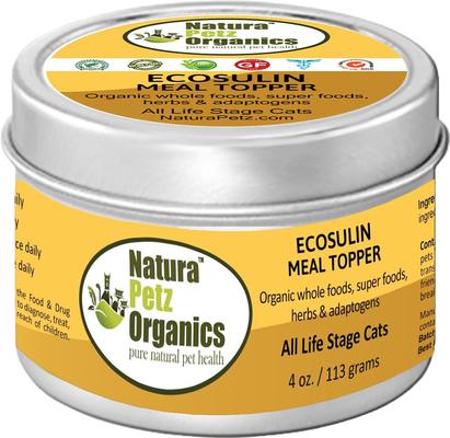 Ecosulin Turkey Flavored Powder Hormone Supplement for Cats, 4-oz tin