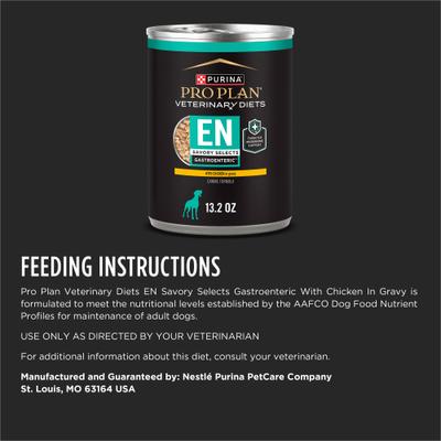 EN Savory Selects Gastroenteric with Chicken Chunks-in-Gravy Wet Adult Dog Food, 13.2-oz can, case of 4
