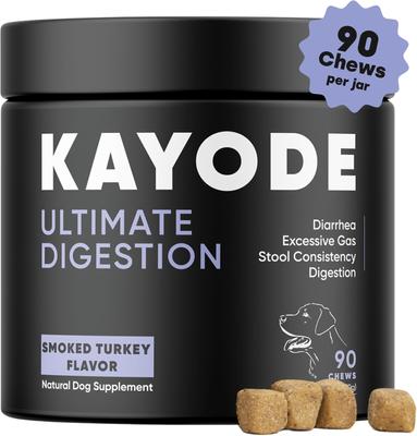 Ultimate Digestion Smoked Turkey Flavored Chews Digestive Aid for Dogs, 90 count