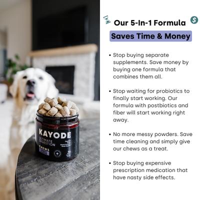 Ultimate Digestion Smoked Turkey Flavored Chews Digestive Aid for Dogs, 90 count