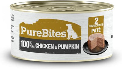 Paté para perros con aderezo de pollo y calabaza, lata de 2.5 oz, 12 unidades
