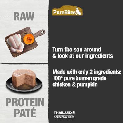 Dog Pates Chicken & Pumpkin Food Topping, 2.5-oz can, 12 count