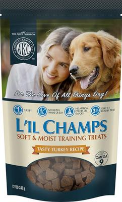 AKC Lil Champs Tasty Turkey Recipe Dog Treats, 12-oz bag