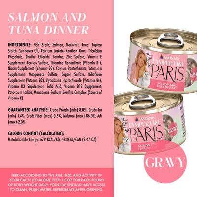 Salmon & Tuna Dinner Grain-Free Shredded Wet Cat Food, 2.47-oz can, case of 12