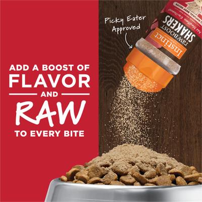 Raw Boost Shakers All Natural Beef Recipe High-Protein Grain-Free Freeze-Dried Dog Food Topper, 5.5-oz bottle