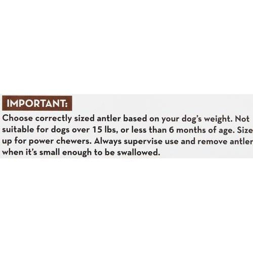 Masticable para perros con asta de alce partida salvaje, tamaño mediano