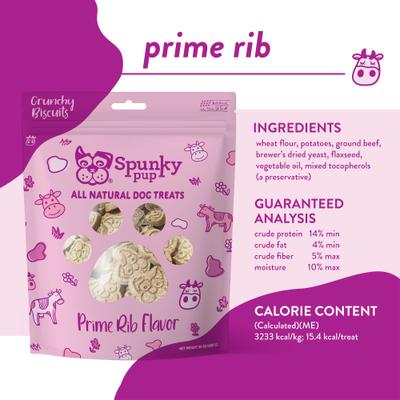 Beef Prime Rib Biscuits Crunchy Dog Treats, 24-oz bag