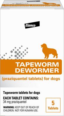 Dewormer for Tapeworms for Dogs, 5 count