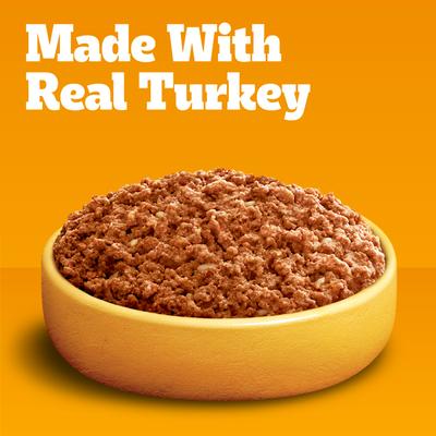 Chopped Ground Dinner Turkey & Bacon Flavor Adult Canned Wet Dog Food, 13.2-oz, case of 12