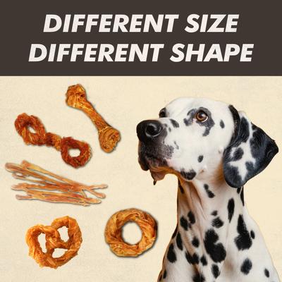 Anillo de tendón de pavo natural, premios masticables naturales para perros, grandes, 10 unidades