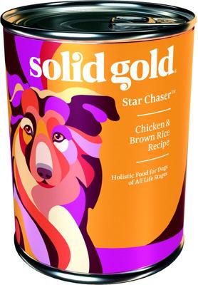 Star Chaser Chicken & Brown Rice Recipe Canned Dog Food, 13.2-oz, case of 6