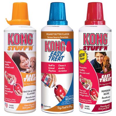Bundle: Variety Pack - KONG Stuff'N Easy Treat Peanut Butter Recipe, Pepperoni Recipe & Bacon & Cheese Flavors