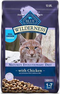 Bundle: Blue Buffalo Wilderness Chicken Recipe + Salmon Recipe Dry Cat Food