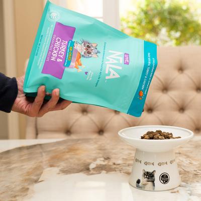 Alimento deshidratado para gatos adultos sin cereales de pavo, bolsa de 1 lb