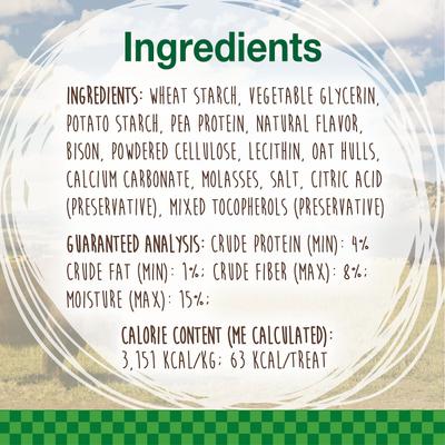 Healthy Edibles WILD Natural Long Lasting Bison Dog Chew Treats, Small, 16 count