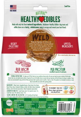 Healthy Edibles WILD Natural Long Lasting Bison Dog Chew Treats, Small, 16 count