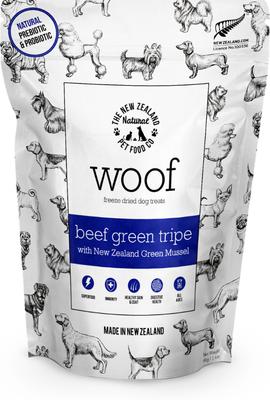 Woof Beef Green Tripe Grain-Free Freeze-Dried Dog Treats, 1.4-oz bag