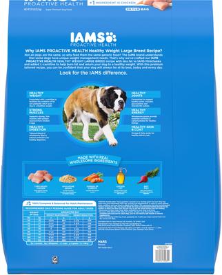 Proactive Health Adult Large Breed Healthy Weight Control with Real Chicken Dry Dog Food, 29.1-lb bag