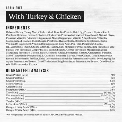 Indoor Recipe with Turkey & Chicken Grain-Free Dry Cat Food, 12-lb bag