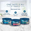 Tastefuls Salmon, Chicken, Ocean Fish & Tuna Entrées Variety Pack Pate Wet Cat Food, 3-oz can, case of 12
