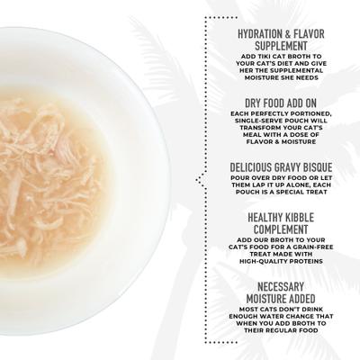 Bundle: Tiki Cat Velvet Mousse Variety Pack Grain-Free Wet Cat Food, 2.8-oz pouch, case of 12 + Tiki Cat Broths Variety Pack Grain-free Wet Cat Food Topper, 1.3-oz pouch, case of 12