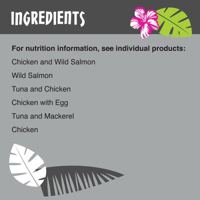 Bundle: Tiki Cat Velvet Mousse Variety Pack Grain-Free Wet Cat Food, 2.8-oz pouch, case of 12 + Tiki Cat Broths Variety Pack Grain-free Wet Cat Food Topper, 1.3-oz pouch, case of 12