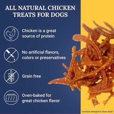 Golf Shapes Chicken Jerky Dog Treats, 3-oz bag