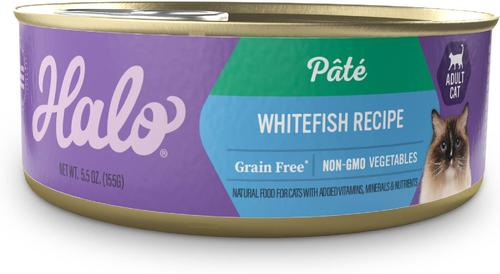 Whitefish Recipe with Real Whole Whitefish Pate Grain-Free Indoor Cat Wet Cat Food, 5.5-oz can, case of 12