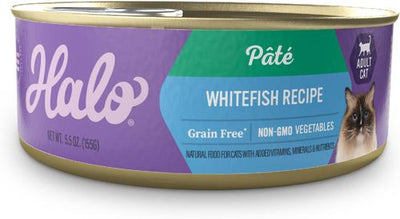 Whitefish Recipe with Real Whole Whitefish Pate Grain-Free Indoor Cat Wet Cat Food, 5.5-oz can, case of 12