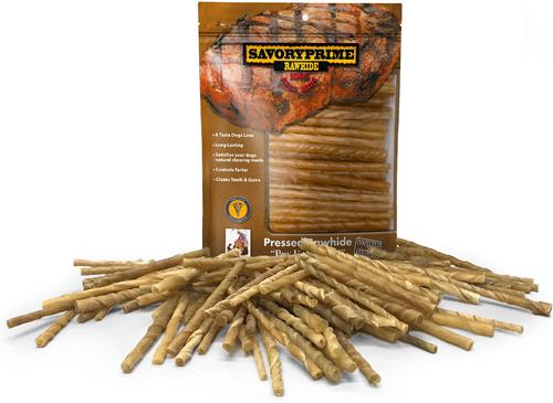 Natural Rawhide Twists Dog Treats, 5-in, 100 count
