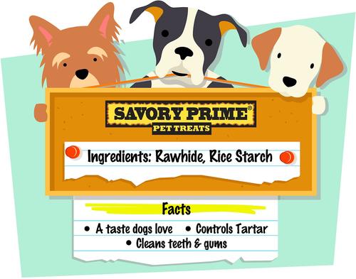 Natural Rawhide Twists Dog Treats, 5-in, 100 count