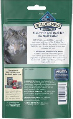 Wilderness Trail Treats Duck Wild Bits Grain-Free Training Dog Treats, 4-oz bag, bundle of 2