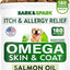 Allergy Relief & Itch Relief with Omega 3 Skin & Coat with Salmon Oil Chew Supplement for Dogs, 180 count