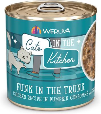 Cats in the Kitchen Funk In The Trunk Chicken in Pumpkin Consomme Grain-Free Canned Cat Food, 10-oz, case of 12