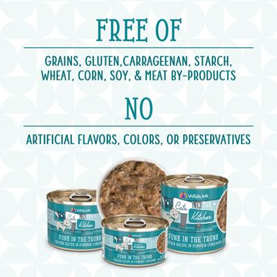 Cats in the Kitchen Funk In The Trunk Chicken in Pumpkin Consomme Grain-Free Canned Cat Food, 10-oz, case of 12