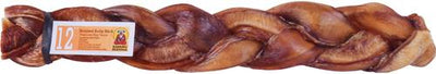 Braided Bully Stick Dog Treats, 12-in