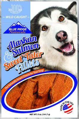 Alaskan Salmon & Sweet Tater Fillets Dog Treats, 5-oz bag