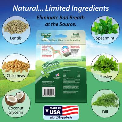 Fresh Smileezz Small Grain-Free Dental Dog Treats, 32 count