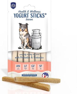 Palitos de yogur con sabor a tocino para perros, bolsa de 4.8 oz