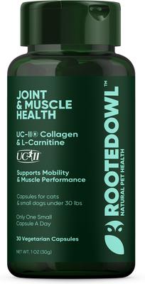 Cápsulas para la salud natural de las articulaciones y los músculos, con colágeno UC-II, para gatos y perros pequeños, 30 unidades