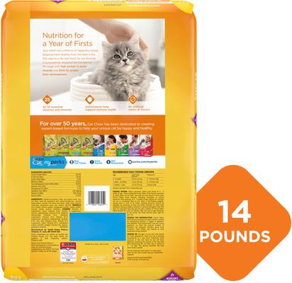 Bundle: Kitten Chow Nurture Muscle & Brain Development Dry Cat Food + Fancy Feast Tender Feast Variety Pack Canned Kitten Food